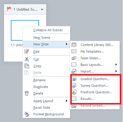 Storyline 360 - New Slide options