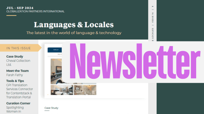 GPI Q3 Newsletter 'Languages & Locales' 2024