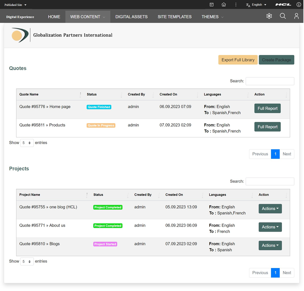 HCL DXP Translation Connector
