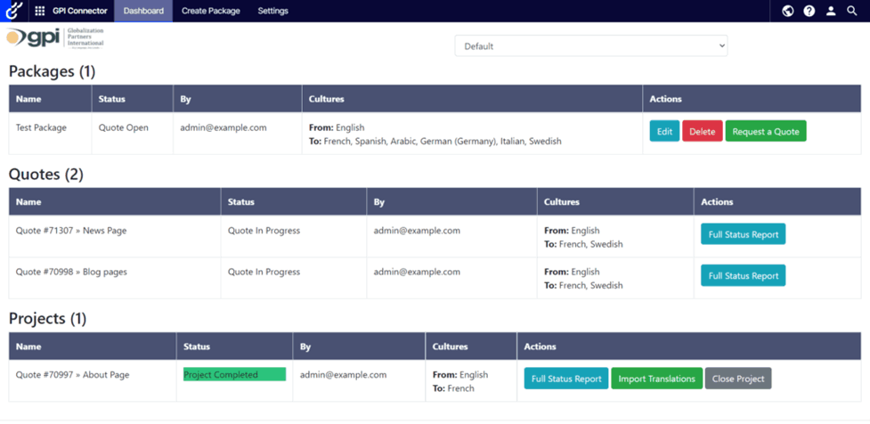 GPI Optimizely Translation Connector