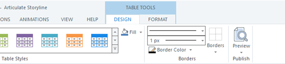 Table Design â Articulate Storyline 360